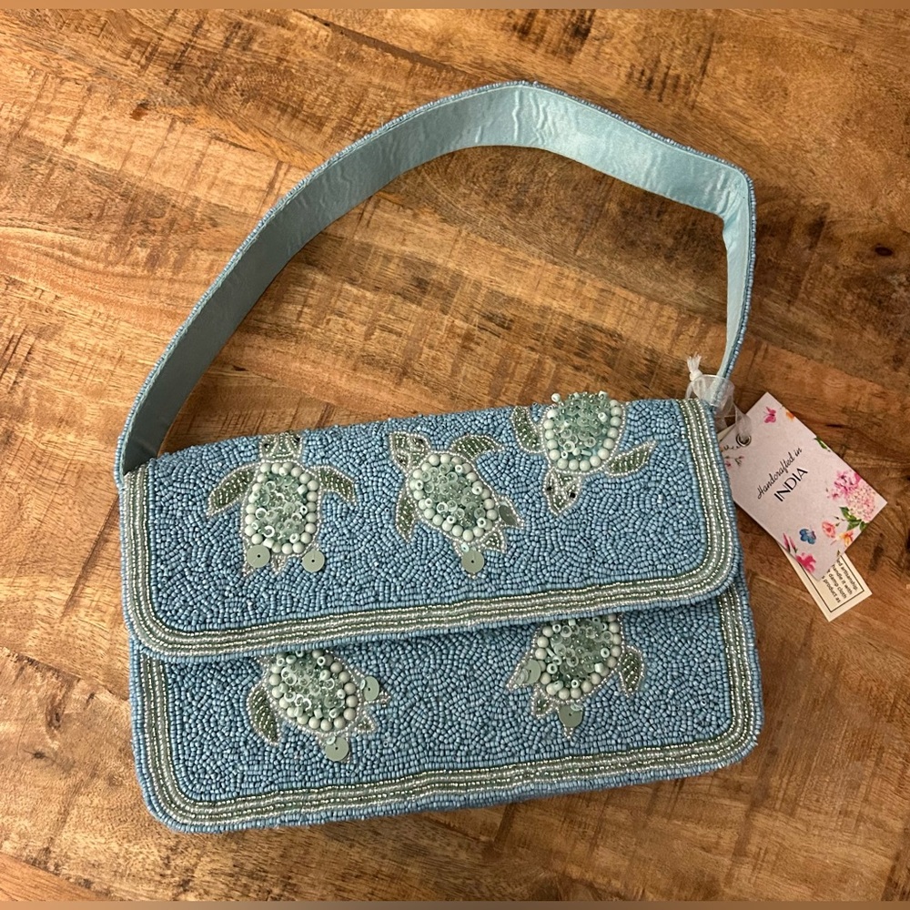 Turtle Beaded Bag